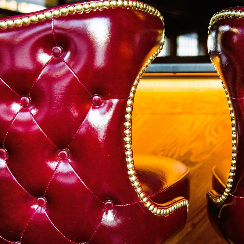 Button Tufted Cowboy Bar Stool