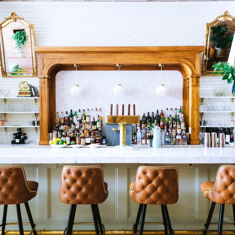 Nail Head Tufted Bar Stool