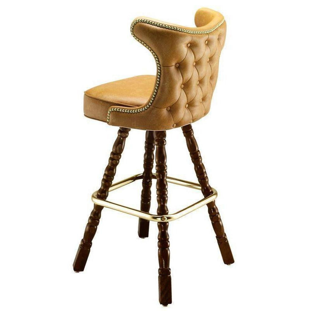 Button Tufted Cowboy Bar Stool-Richardson Seating