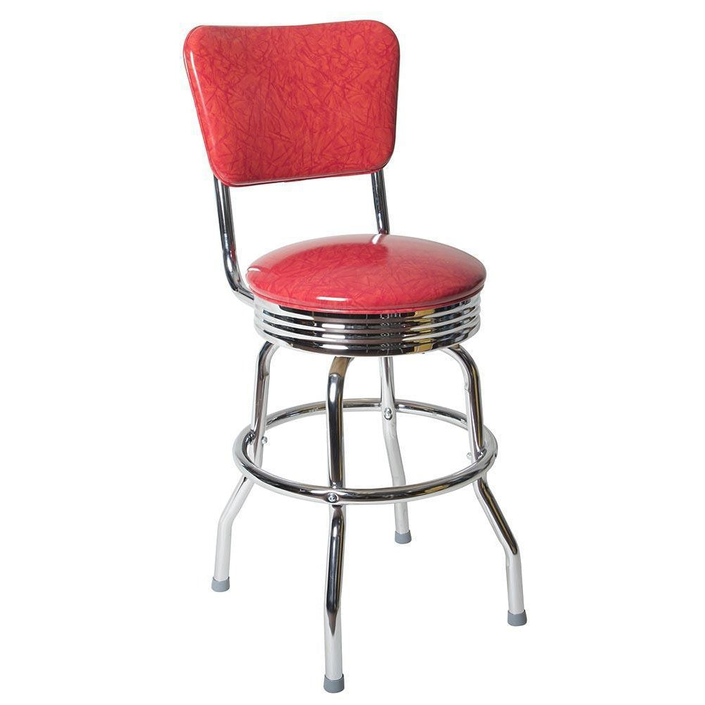 Chrome Diner Chair Back Bar Stool-Richardson Seating