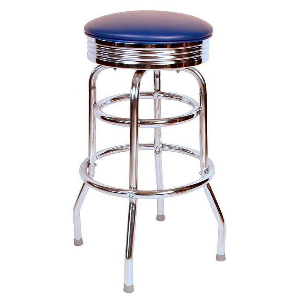 Chrome Double Ring Bar Stool - 1971-Richardson Seating