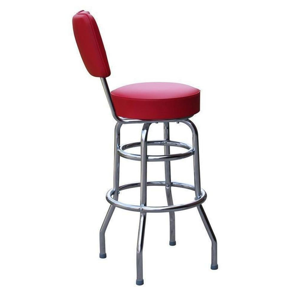 Double Ring Bar Stool with Back-Richardson Seating