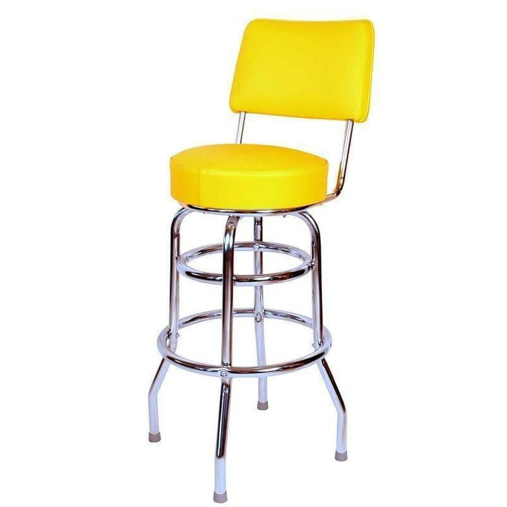 Double Ring Bar Stool with Back-Richardson Seating