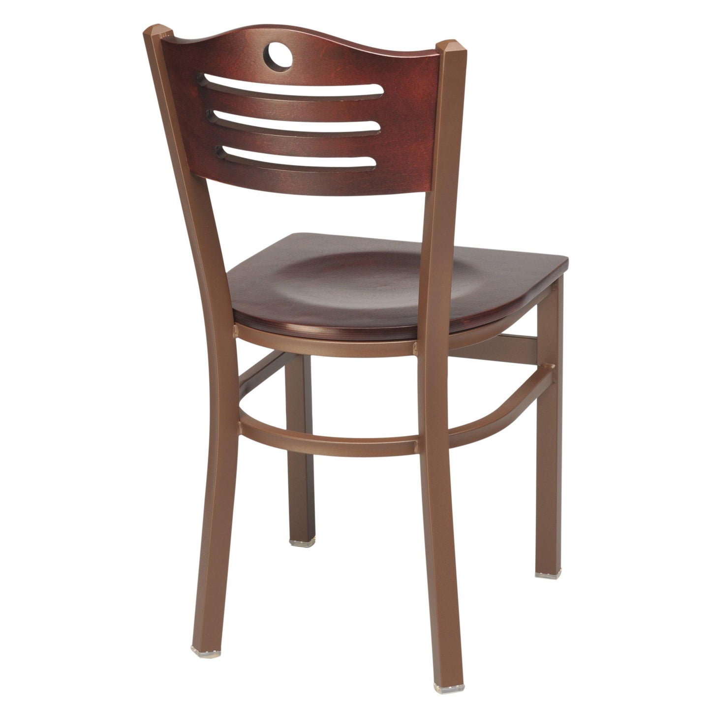 Metal Chair with Slots in Wood Back-Richardson Seating