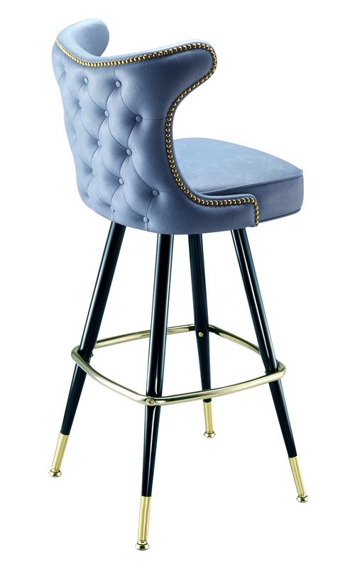 Button Tufted Bar Stools
