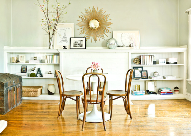 The classic round table is back in the spotlight in the dining room.