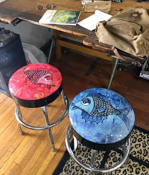 Fire and Ice Bar Stool Jim Pollock and Joey Feldman