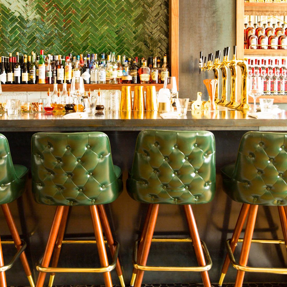 How to do Button Tufting on a Bar Stool