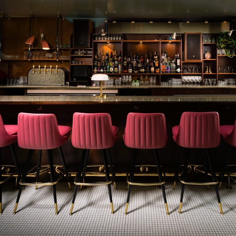 Channel Back Bar Stool