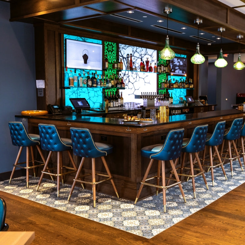 Nail Head Tufted Bar Stool