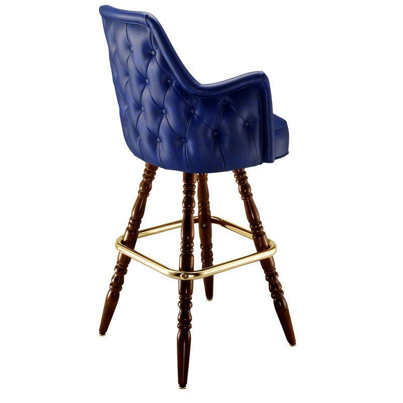 Button Tufted High Back Bar Stool | Commercial Restaurant Bar Stool ...