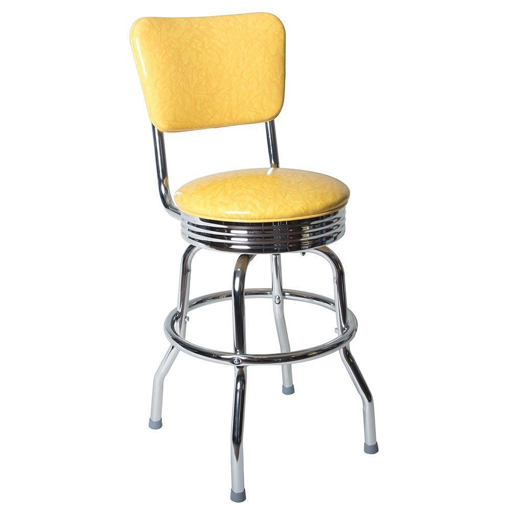 Chrome Diner Chair Back Bar Stool-Richardson Seating