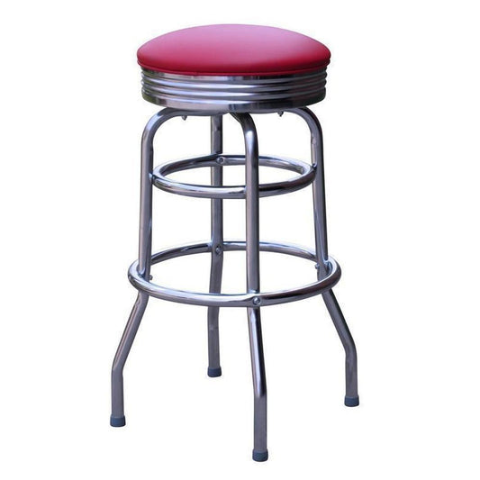 Chrome Double Ring Bar Stool - 1971-Richardson Seating