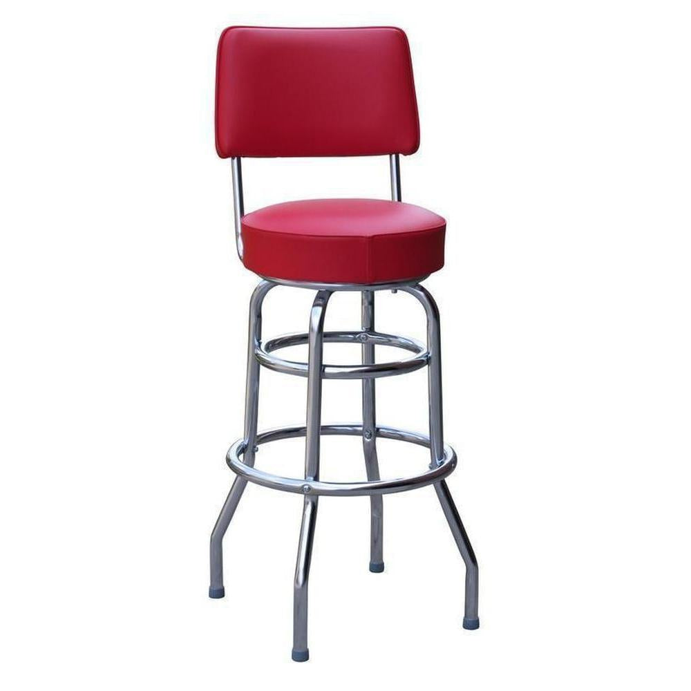 Double Ring Bar Stool with Back-Richardson Seating