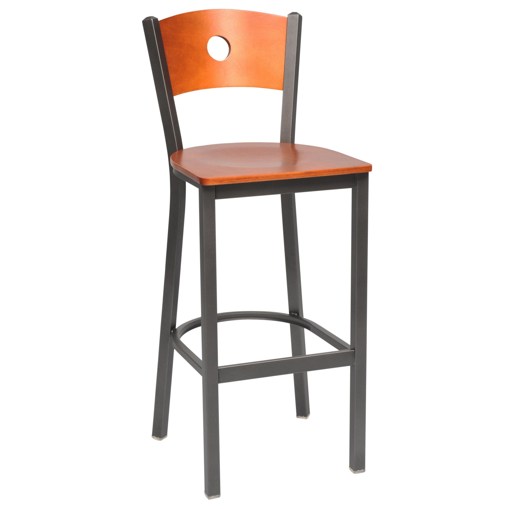 Metal Bar Stool with Wood Back-Richardson Seating