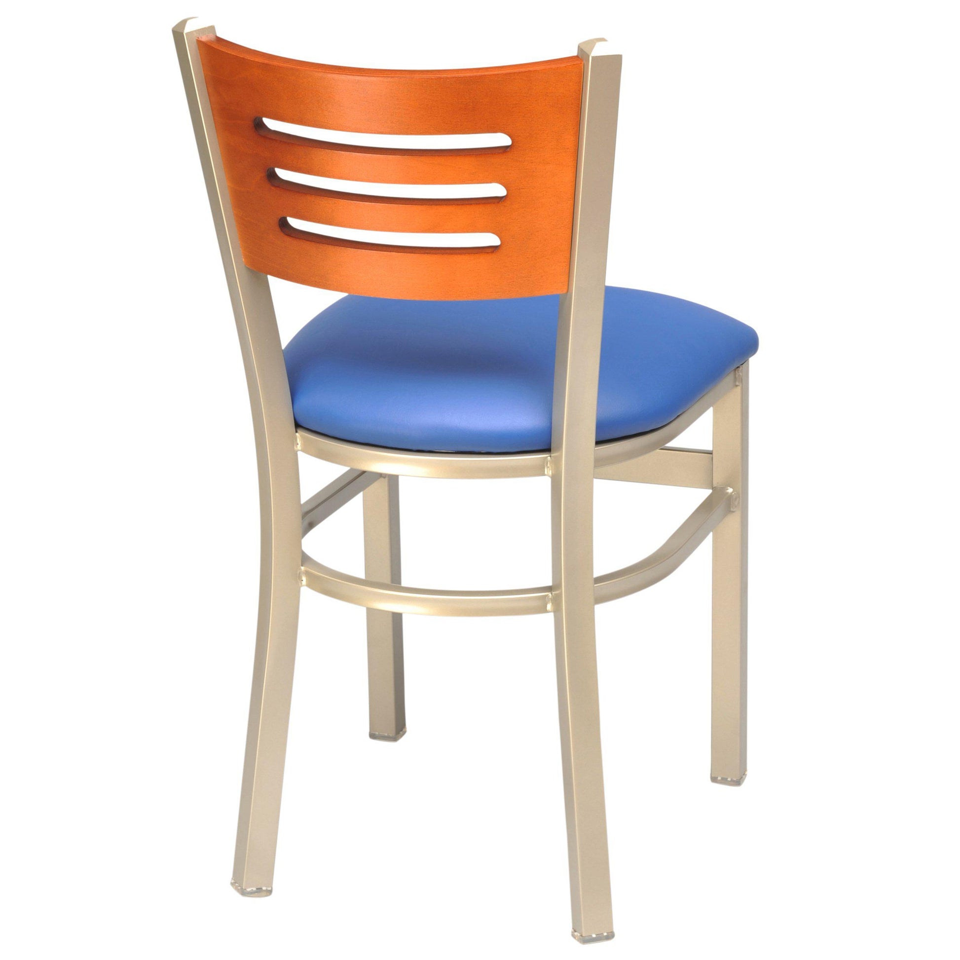 Metal Chair with Slots in Wood Back-Richardson Seating