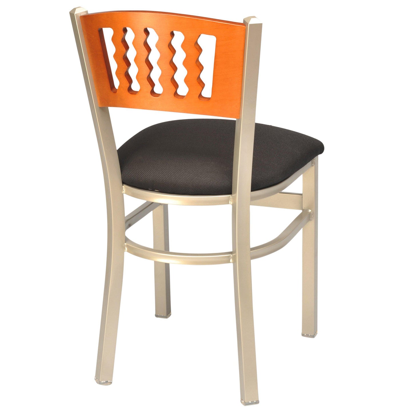 Metal Chair with Slots in Wood Back-Richardson Seating