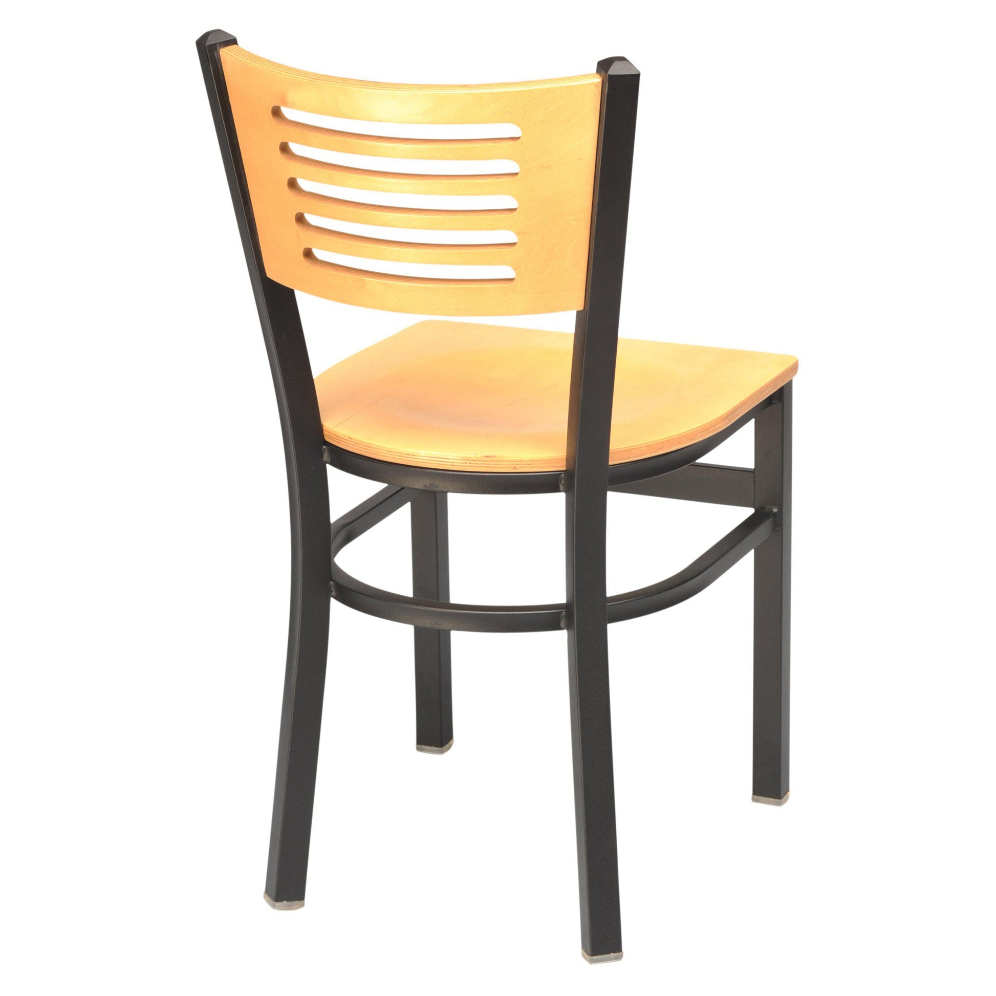 Metal Chair with Slots in Wood Back-Richardson Seating