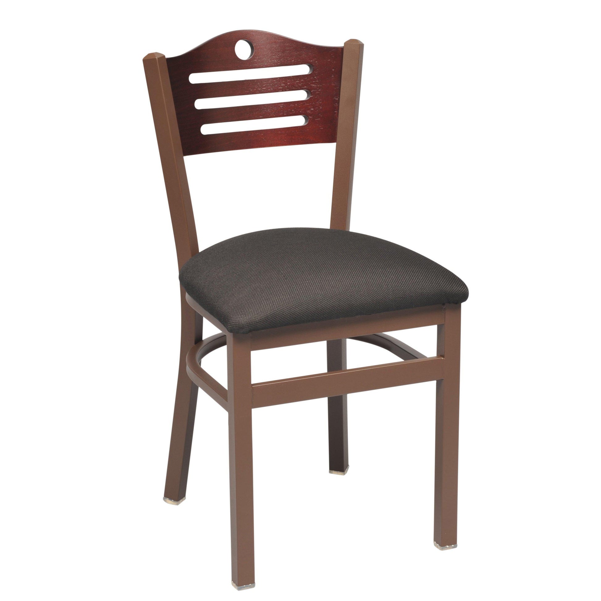 Metal Chair with Slots in Wood Back-Richardson Seating