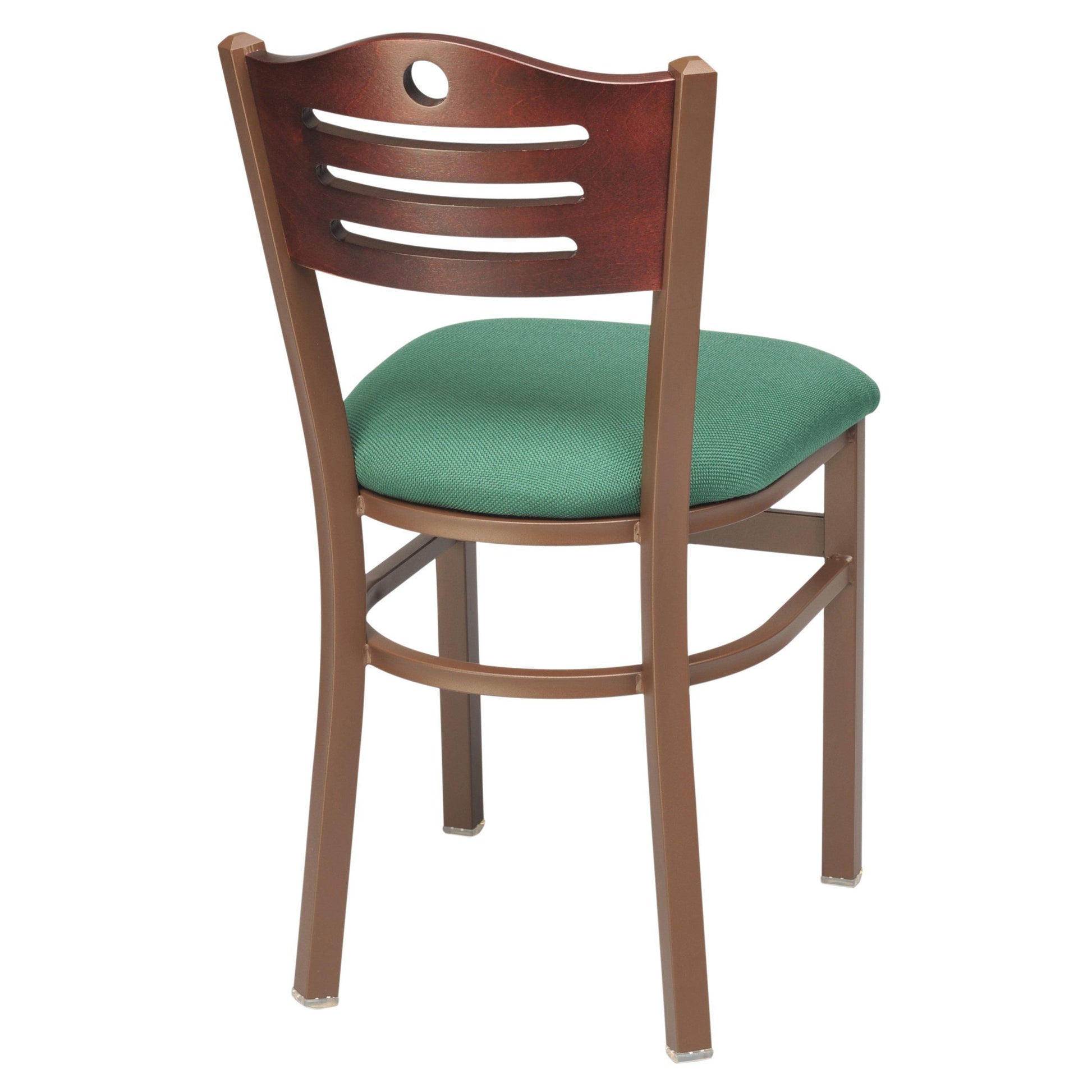 Metal Chair with Slots in Wood Back-Richardson Seating