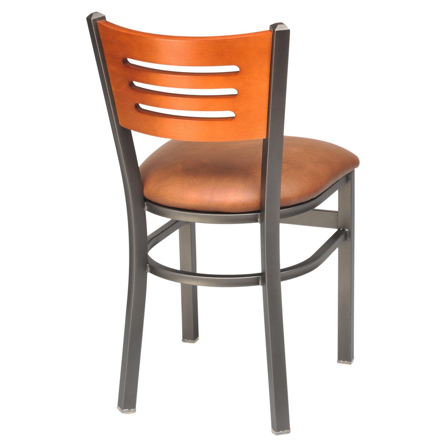 Metal Chair with Slots in Wood Back-Richardson Seating